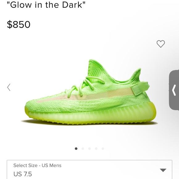 Yeezy 350 V2 Glow men’s 7 1/2 - Picture 4 of 4